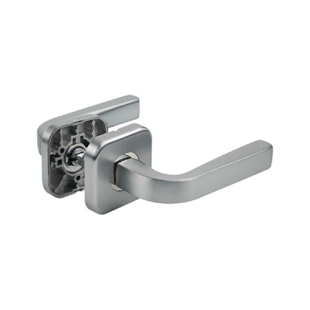 Изображение товара Алюминиевые дверные ручки Вантаж V24L-2 AL, матовый хром, комплект