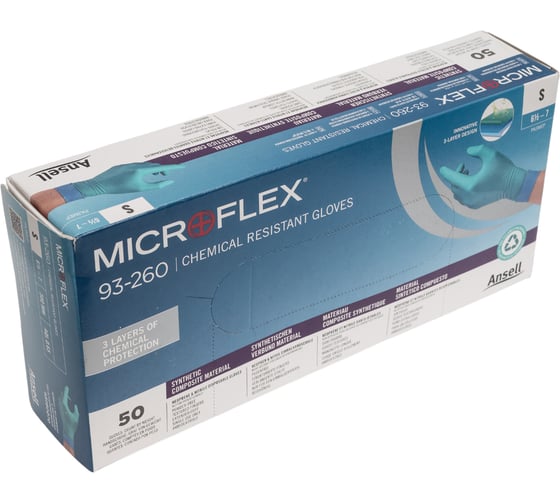 Изображение товара Перчатки Ansell Microflex 93-260 , размер 7, 25шт 93-260-7