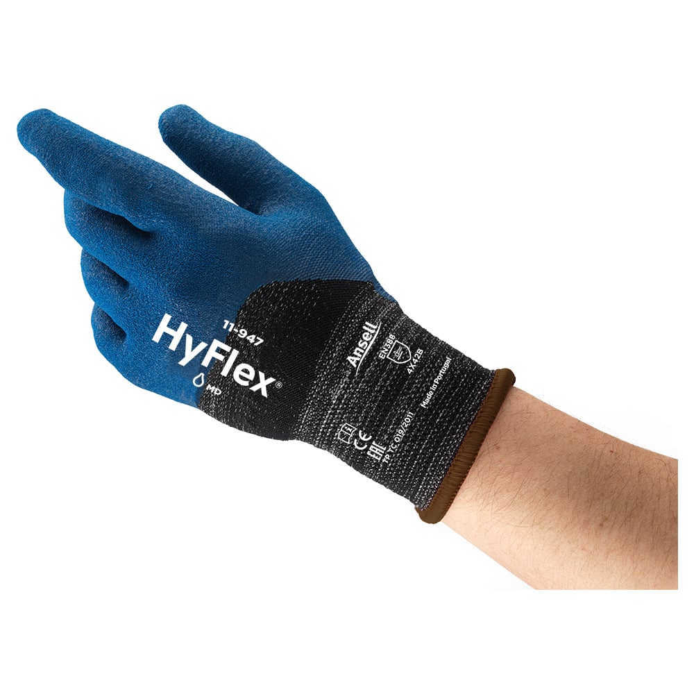 Изображение товара Перчатки Ansell HyFlex 11-947 для защиты от механических повреждений, размер 9, 12 пар