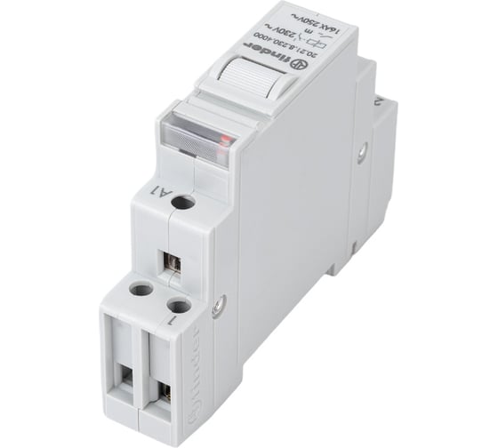 Изображение товара Модульное импульсное реле Finder, 1НО контакт 16А 230В AC - AgSnO2, 202182304000