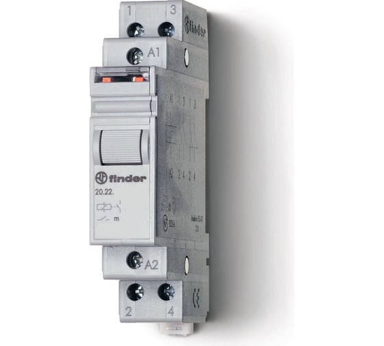 Изображение товара Модульное импульсное реле Finder, 2НО контакта 16А = 24В DC, 202290240000