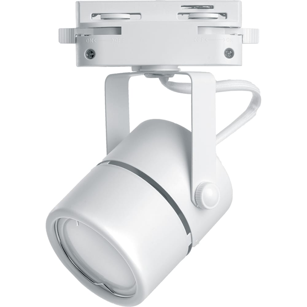 Трековый однофазный светильник на шинопровод FERON светильник светодиодный rexant cassiopea 4 вт на 2 лампочки 3000 к 700 лм 10х10х10 см 610 006