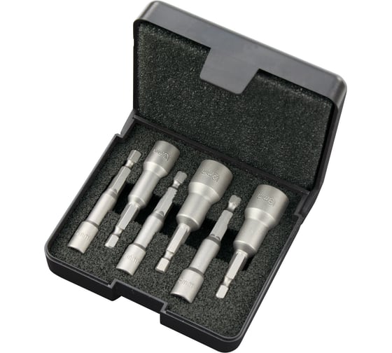 Изображение товара Набор бит с 6-ти гранной торцевой головкой 6-13 мм, 6 шт, в кейсе Felo 03996106