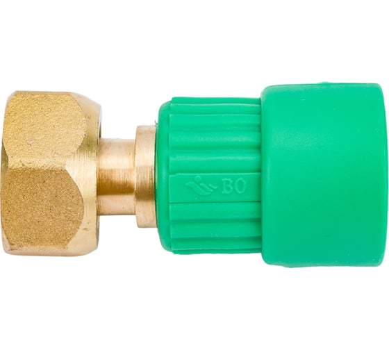 Изображение товара Муфта с накидной гайкой Blue Ocean с внутренней резьбой, 20х1/2, полипропиленовая, зеленая PPRF/CA-FTNB G