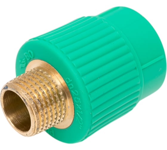 Изображение товара Комбинированная муфта с наружной резьбой Blue Ocean 25x1/2", полипропиленовая, зеленая PPRF/EA(G)-25x1/2"