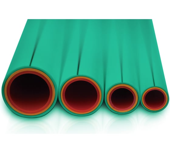 Изображение товара Труба со стекловолокном Blue Ocean PN20/SDR7,4 25x3,5, полипропиленовая, зеленая PPR-Fiber-G-HW(G)/S3.2/25