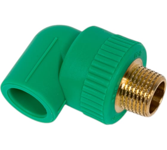 Изображение товара Комбинированный уголок Blue Ocean с наружной резьбой, 20x1/2, полипропиленовый, зеленый PPRF/ET90E G -20x1/2