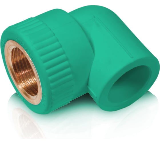Изображение товара Комбинированный уголок Blue Ocean с внутренней резьбой, 25x3/4, полипропиленовый, зеленый PPRF/IT90E G -25x3/4