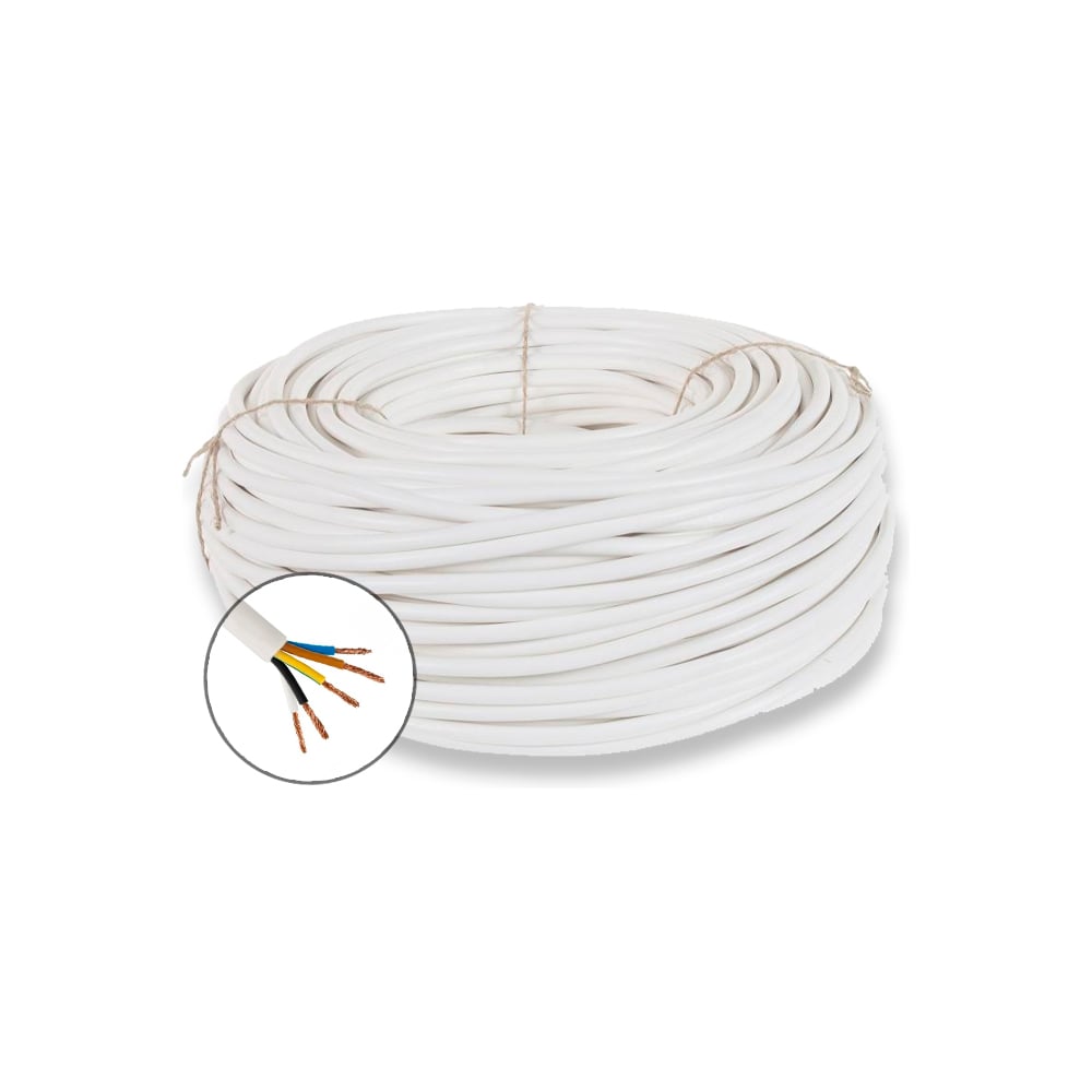 Изображение товара Провод бытовой БУРЕВЕСТНИК ПВСнг(A)-LS 5x4 мм2 20м белый