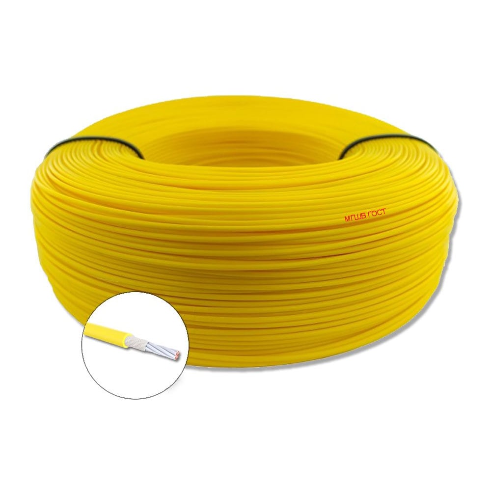 Изображение товара Провод монтажный БУРЕВЕСТНИК МГШВ 1x0.35 мм2 желтый 30м