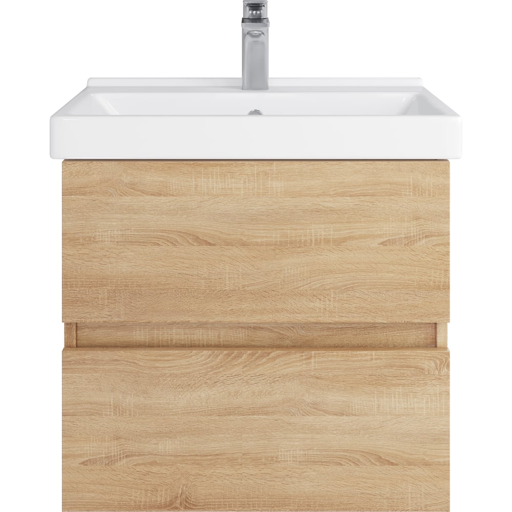 Изображение товара Тумба с раковиной RUVANN GUSTO 60 с 2 ящиками и белой раковиной