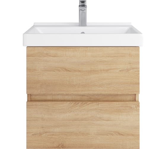 Изображение товара Тумба с раковиной RUVANN GUSTO 60 + Фест 60 в ванную подвесная Т.GUSTO.П-60П-KIT-FES