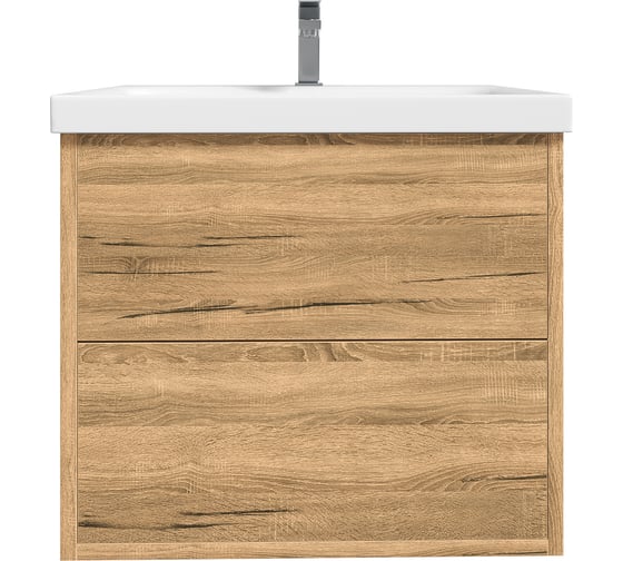 Изображение товара Тумба с раковиной RUVANN RINNI 50 + Moduo 50 в ванную подвесная Дуб вотан Т.RINNI.ДВ-50П-KIT-MOD