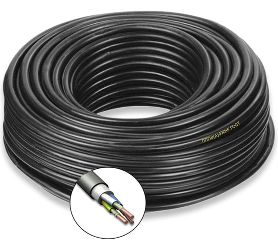 Изображение товара Кабель силовой БУРЕВЕСТНИК ппгнг(a)-frhf 3x2.5 мм2, 2м BOZ100793L2