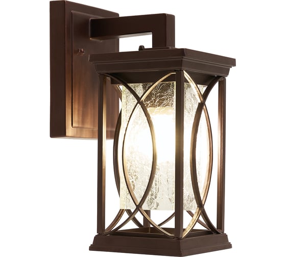 Изображение товара Садово-парковый светильник FERON серии «Лион», PL651 60W, E27, IP44, коричневый, 4-х гранник 11649