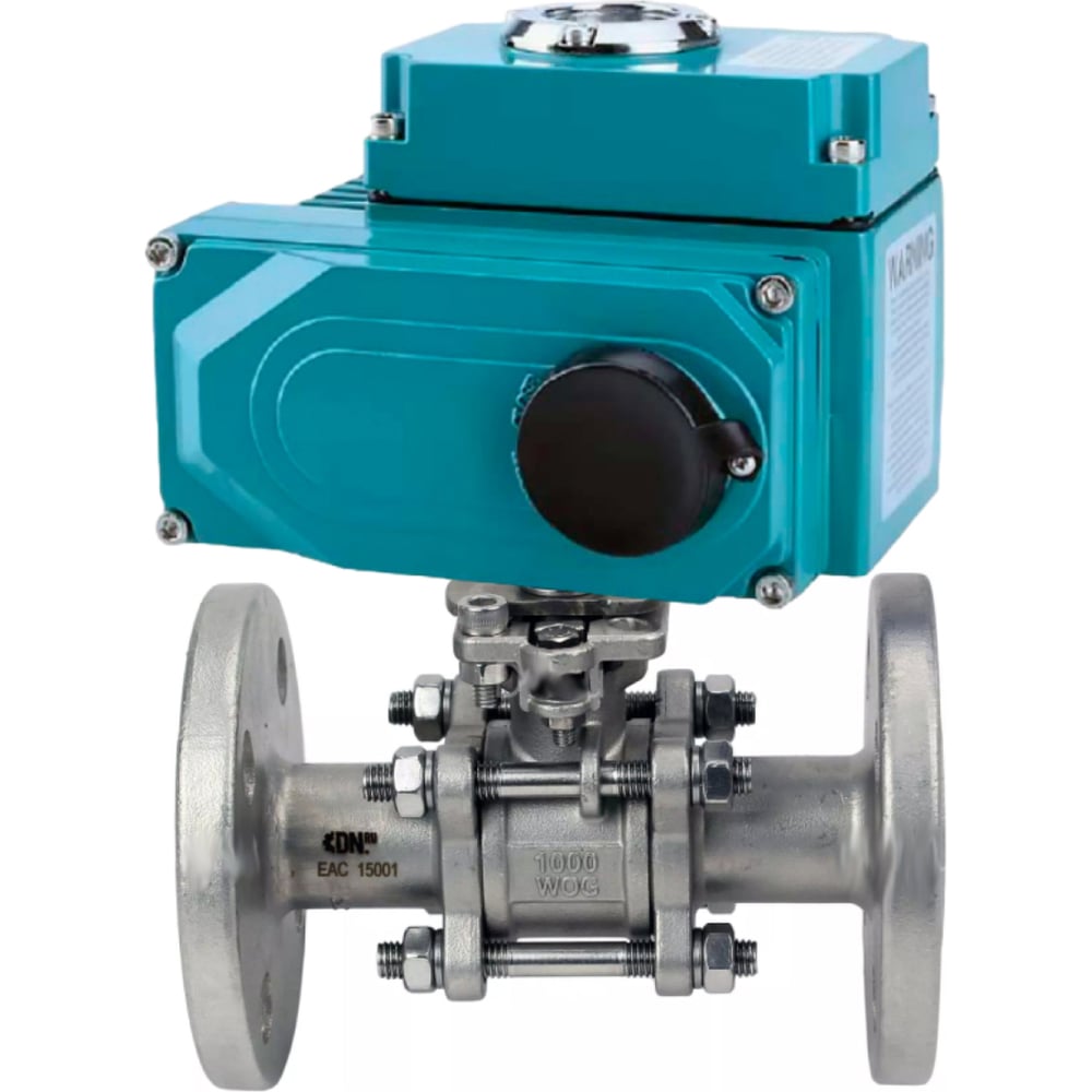 Изображение товара Кран шаровой DN.ru КШФПТ 304 180 Ду25 Ру40 нержавеющая сталь 2-ходной