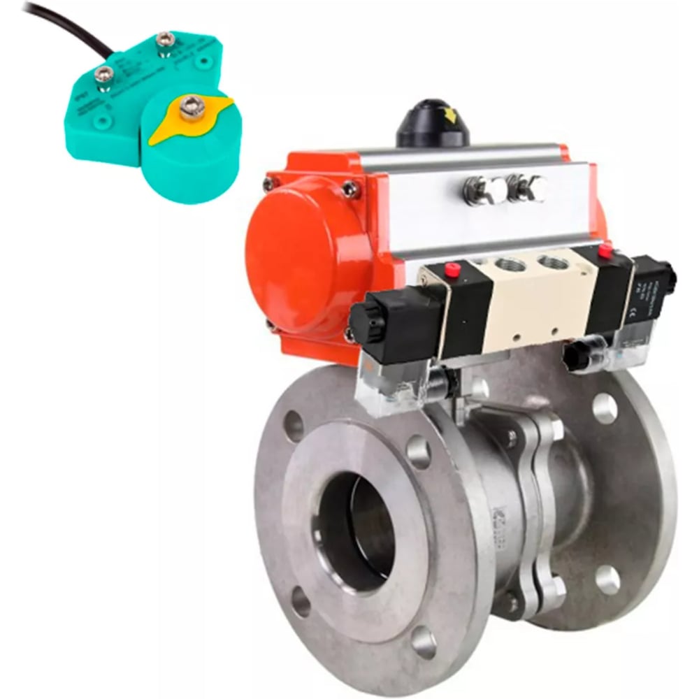 Изображение товара Кран шаровой DN.ru ду32 Ру40 из нержавеющей стали двухходовой фланцевый