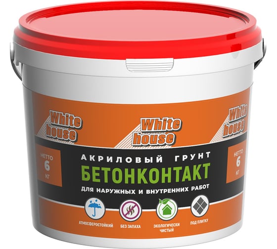 Изображение товара Грунтовка White House БетонКонтакт 6 кг 12789
