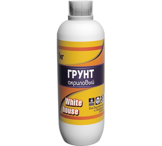 Изображение товара Акриловая грунтовка для наружных и внутренних работ White House 1 кг 15559