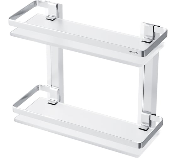 Изображение товара Двухуровневая полка AM.PM Sense L стеклянная, алюминий A7455200