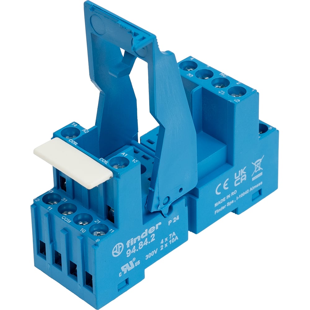 Изображение товара Розетка Finder для реле 55.34, 55.32 и модуля 99.80, монтаж на DIN-рейку