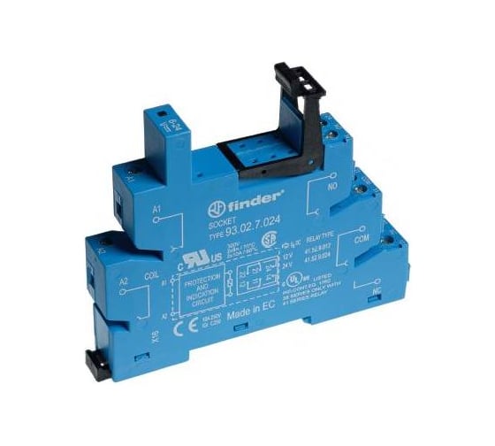 Изображение товара Розетка Finder для реле 41.52 с винтовыми зажимами, 10А /= 220-240 AC/DC, 93020240