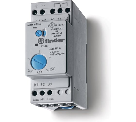 Изображение товара Реле контроля жидкости Finder функц наполнения или дренаж, задерж 0, 5-7сек., чувствит, 720182400002