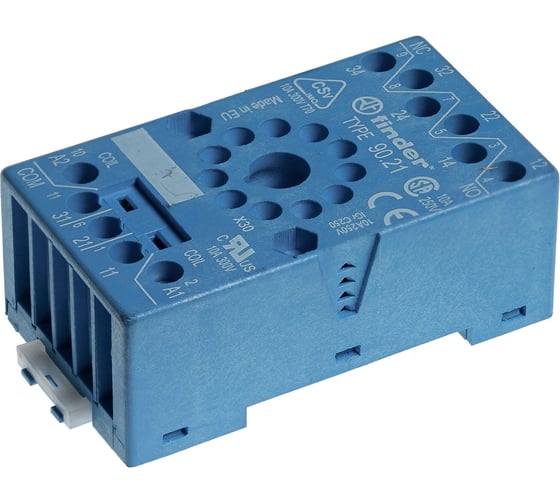 Изображение товара Розетка Finder для реле 60.13 и модуля 99.01 с комб конт., с метал фикс, вин, 9021SMA