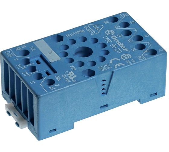 Изображение товара Розетка Finder для реле 60.12 и модуля 99.01 с комб конт., с метал фикс, вин, 9020SMA