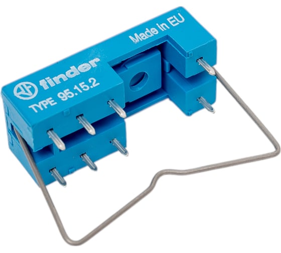 Изображение товара Розетка Finder для печат монт. реле 41.52, 41.61, 41.62 с метал фикс, синяя, 10а, 95152SNA