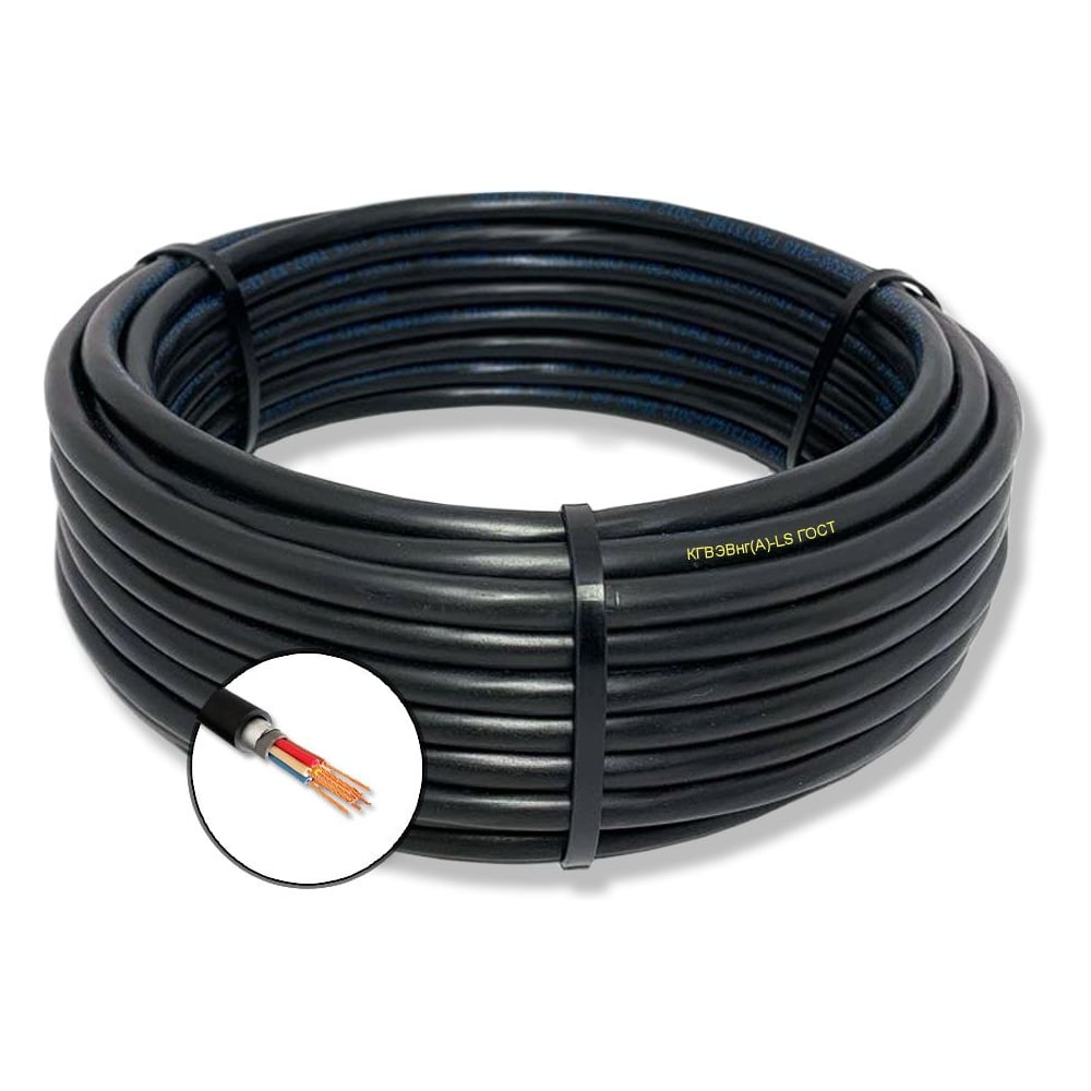 Изображение товара Гибкий кабель БУРЕВЕСТНИК кгвэвнгa-ls 7x1.5 мм2 200м для электромонтажа