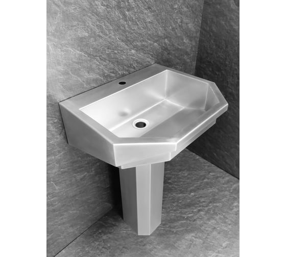 Изображение товара Раковина одинарная с пьедесталом ООО Доминант (AISI 304) тип 2. D-A2/10