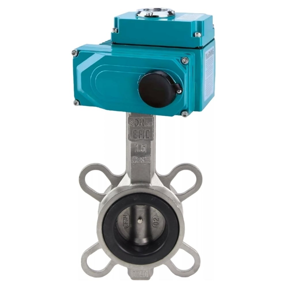 Изображение товара Затвор DN.ru 316-316-EPDM-2W-Fb Ду250 Ру16 с электроприводом QT2-040 380В