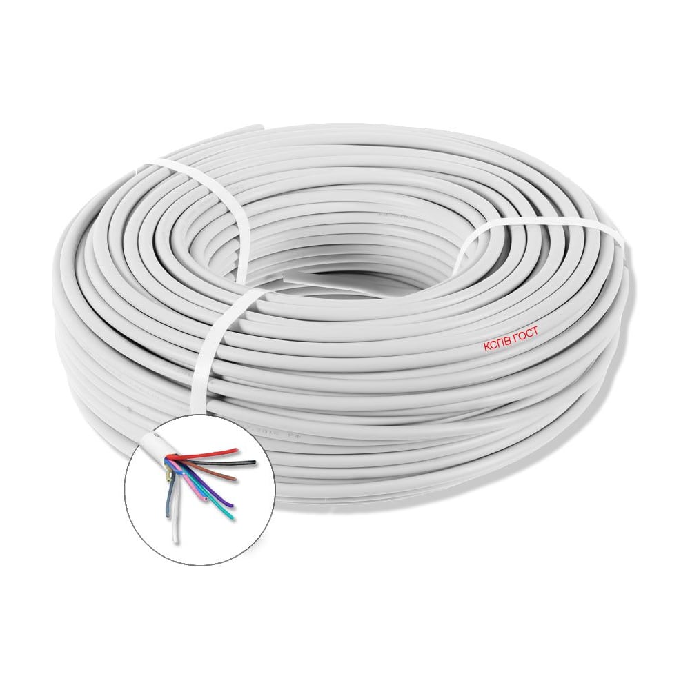 Изображение товара Кабель для пожарной и охранной сигнализации БУРЕВЕСТНИК КСПВ 10x0.4 мм2 15м