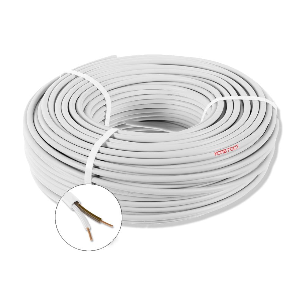 Изображение товара Кабель для пожарной и охранной сигнализации 2x0.4 мм2, 100 м, БУРЕВЕСТНИК