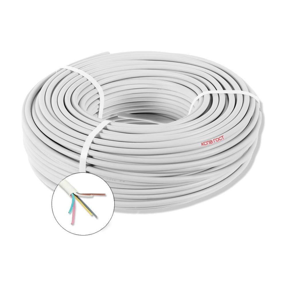Изображение товара Кабель для пожарной и охранной сигнализации 6х0.5 мм2 10м БУРЕВЕСТНИК КСПВ