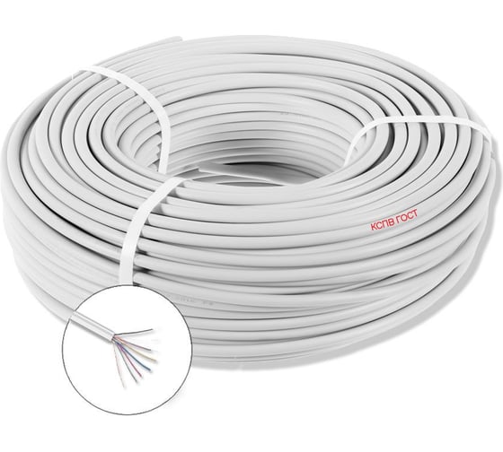 Изображение товара Кабель для пожарной и охранной сигнализации БУРЕВЕСТНИК КСПВ 8x0.5 мм2, 200м BOZ67839L200