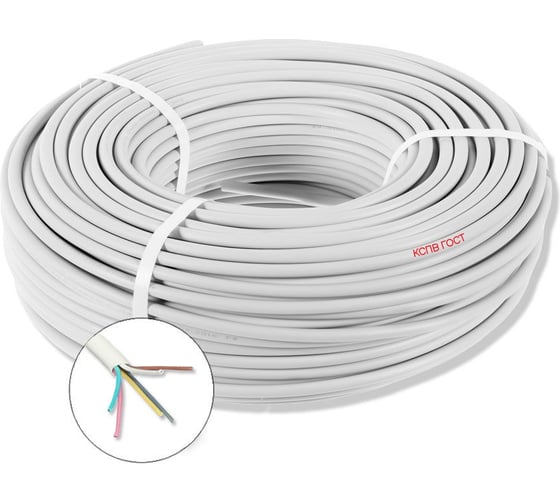 Изображение товара Кабель для пожарной и охранной сигнализации БУРЕВЕСТНИК КСПВ 6x0.5 мм2, 20м BOZ67779L20