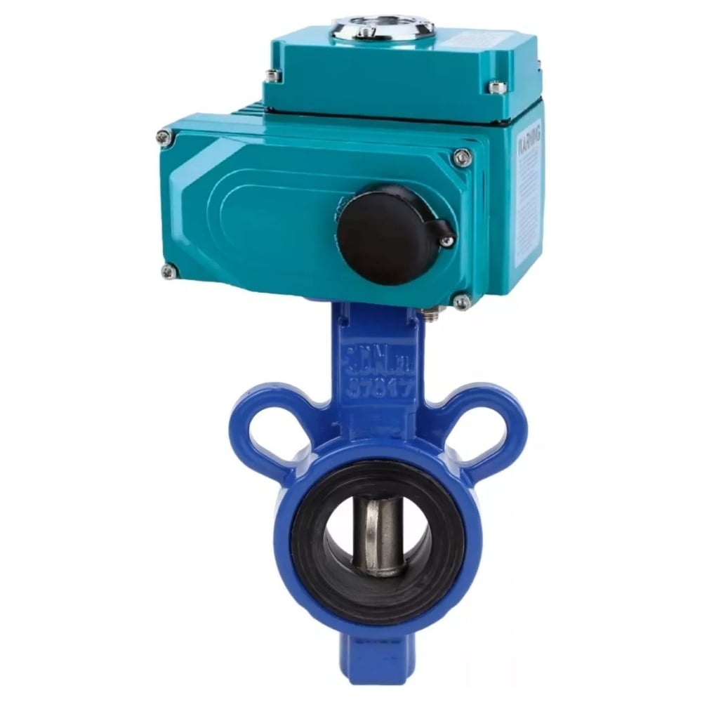 Изображение товара Затвор DN.ru AL-316L-EPDM Ду32 Ру16 электропривод 24В дисковый профессиональный