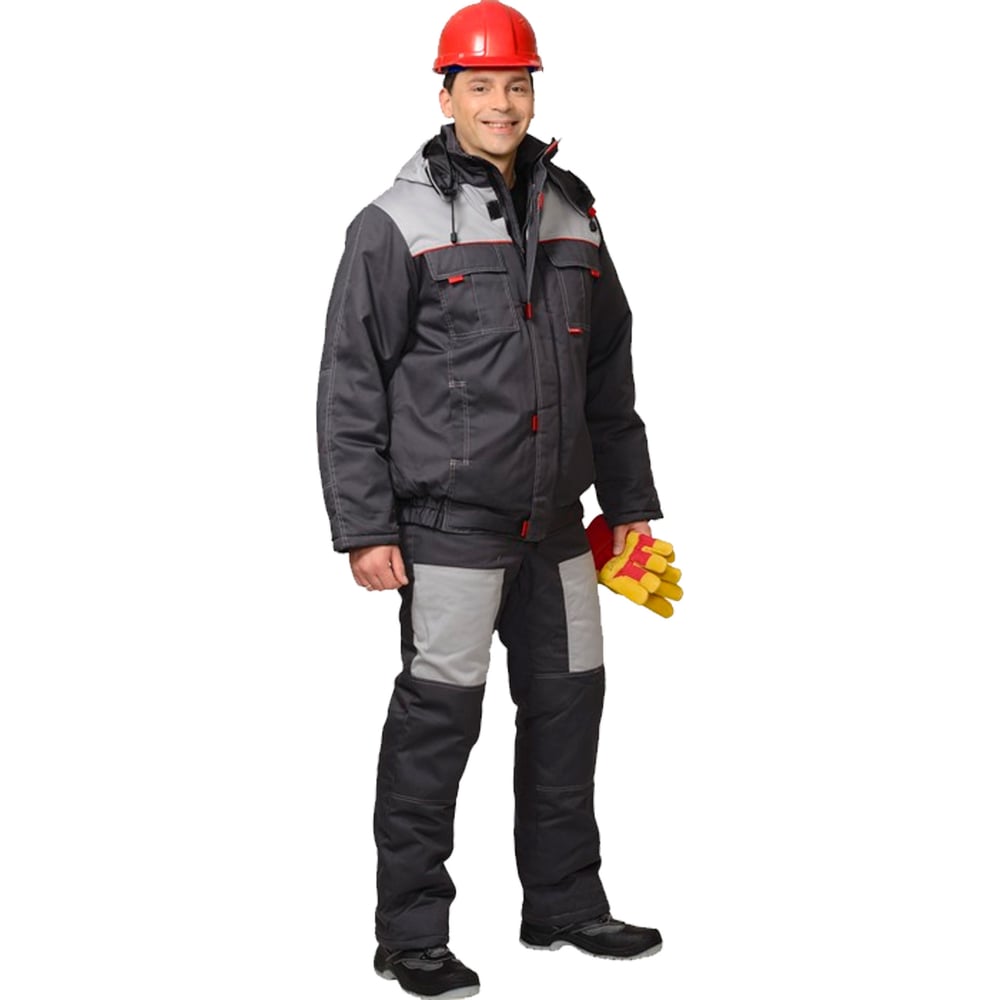 Изображение товара Костюм Сириус "Фаворит" зимний, куртка кор., п/комб. тёмно-серый с серым, р. 88-92/182-188 (ЧЗ) 69282