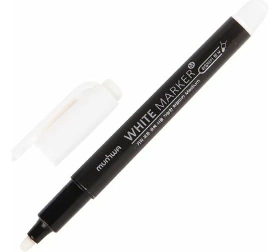 Изображение товара Перманентный белый пулевидный маркер Munhwa 2-4 мм, на водной основе WPMM-05