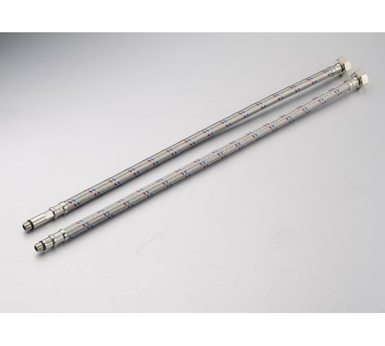 Изображение товара Подводка гибкая для смесителя ProfECO 100 см гайка-штуцер, 1/2-М10 пара PE-FMF100