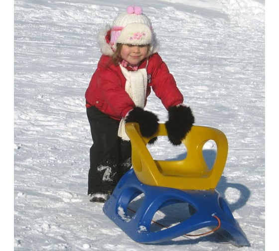 Изображение товара Санки с сиденьем Asplast 2KIDS синие 2K-103-004