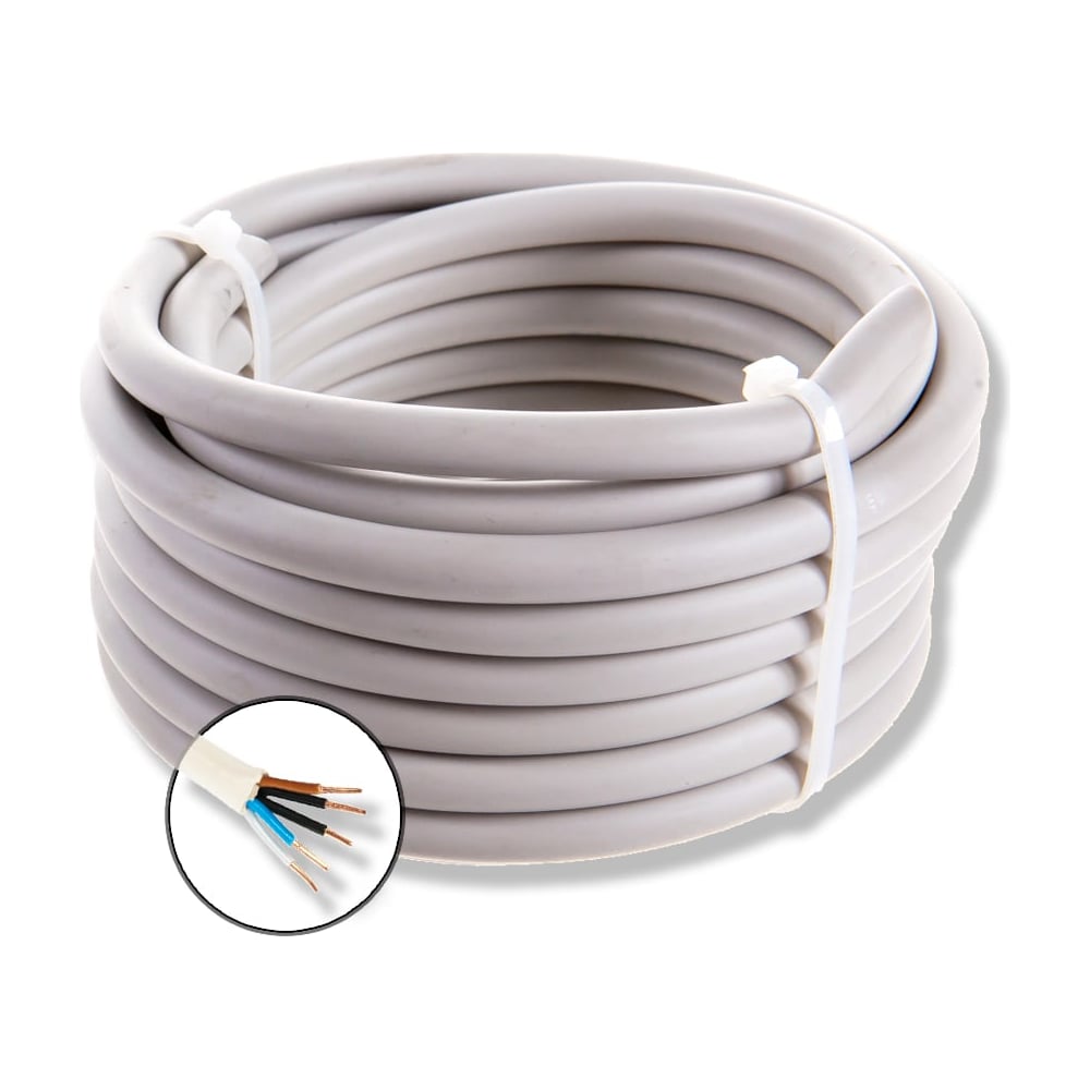 Изображение товара Кабель силовой БУРЕВЕСТНИК nym 5x6 мм2, 1м, круглый BOZ71718L1