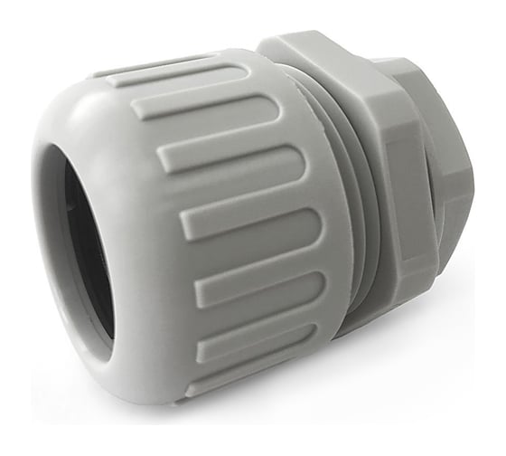 Изображение товара Усиленная вводная муфта Промрукав ВМУ-ГТ-16, IP68, для гофрированных труб, серая, М16 N-MGW16-18G PR08.3753