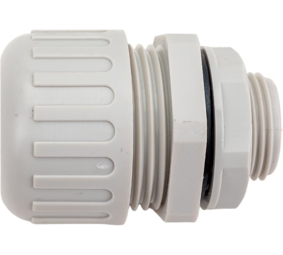 Изображение товара Усиленная вводная муфта Промрукав IP68 для гофрированных труб серая ВМУ-ГТ-20 М20 1 шт PR08.3273