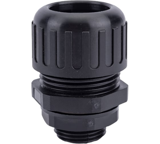 Изображение товара Усиленная вводная муфта Промрукав ВМУ-ГТ-20, IP68, для гофрированных труб, черная, М20 1шт PR08.3277