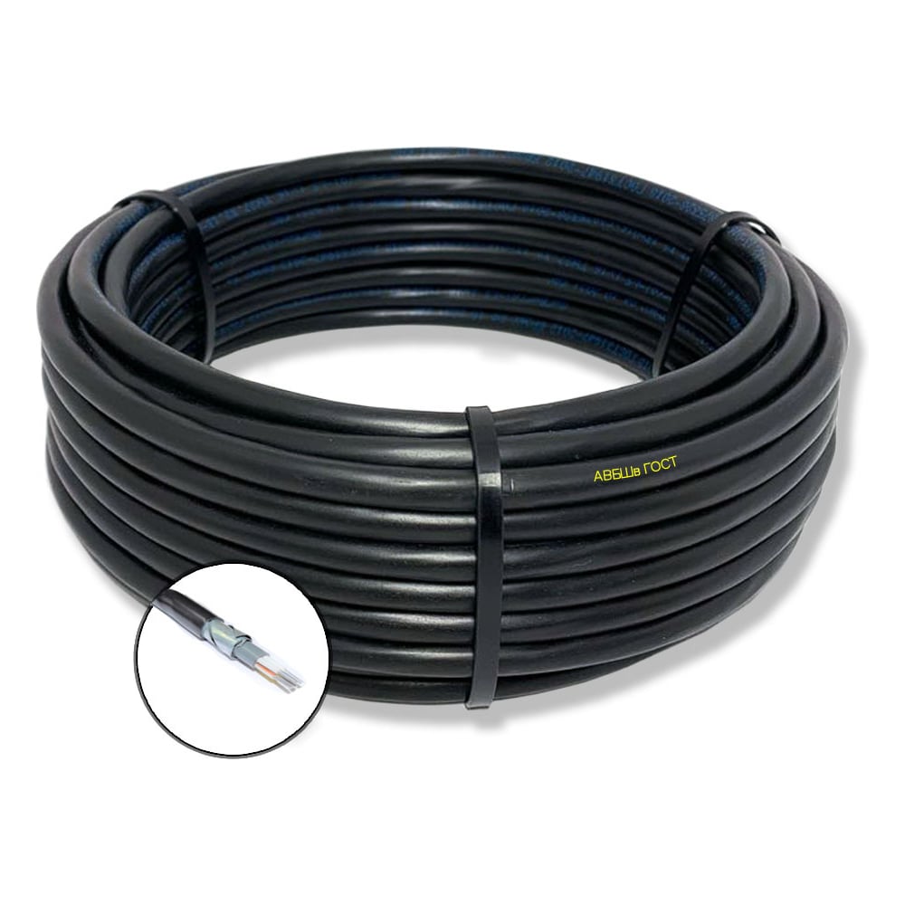 Изображение товара Кабель силовой бронированный БУРЕВЕСТНИК авбшв 4x10 мм2, 5м BOZ83157L5