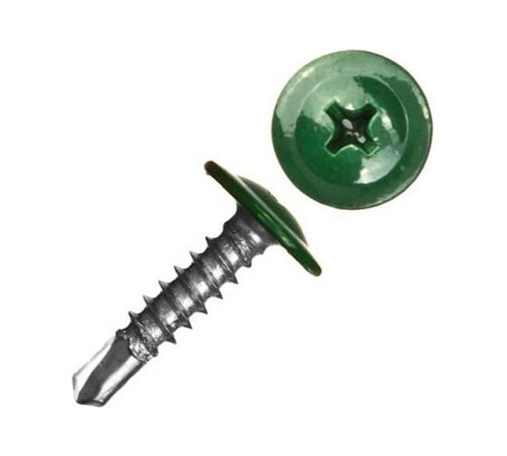Изображение товара Саморез НАКРЕПКО п\ш, св., 4,2х16 темно-зеленый, RAL 6005, 175 шт. 205305