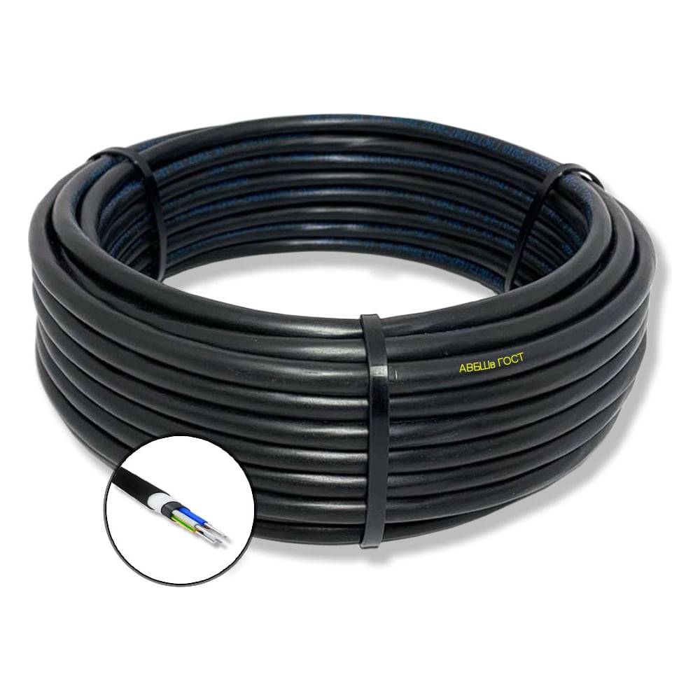 Изображение товара Броньованный силовой кабель авбшв 5x16 мм2 15 м для промышленного применения
